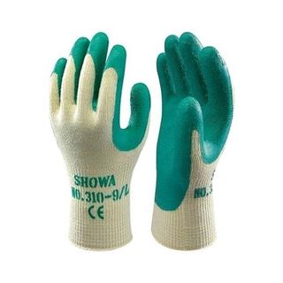 Baumwoll-Strickhandschuhe Showa 310 Grip grün