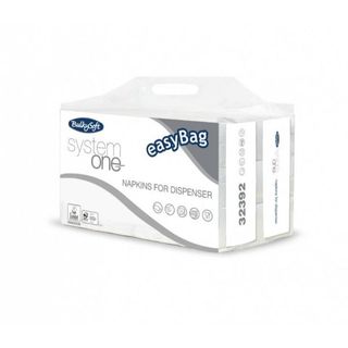 BulkySoft Mini-Servietten SystemOne 100% Zellstoff 2-lagig 1/2-Falz weiss
