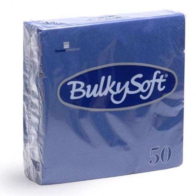 BulkySoft Table Top Servietten 100% Zellstoff 2-lagig blau
