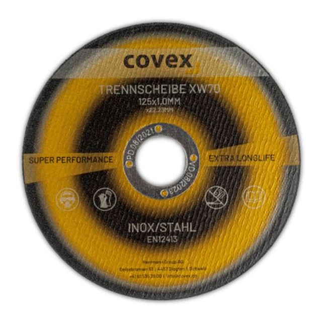 covex Trennscheibe für INOX/Stahl 125x1.0x22.23mm