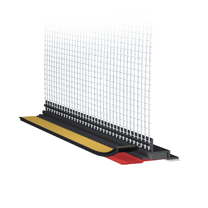 APU PVC Laibungsprofil mit Kompriband W38-pro GRAU 2.4m