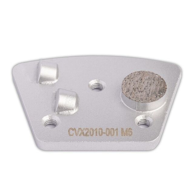 covex PKD-Schleifplatte Silber mit M6 Gewinde 2 PKD 1 Stützsegment Laufrichtung rechts, Bild 2