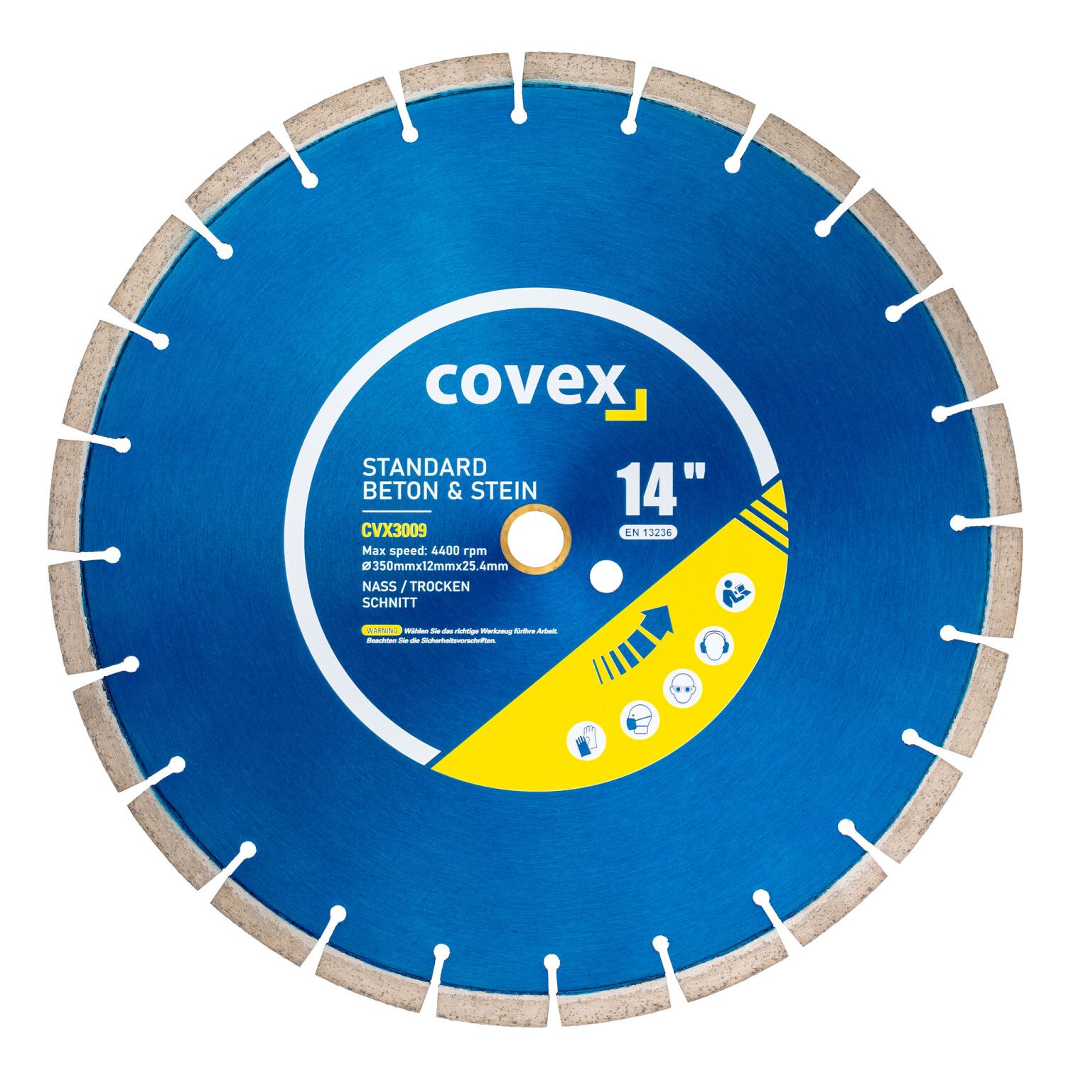 COVEX Premium Diamant-Trennscheibe 350mm x 12mm x 20/25.4mm