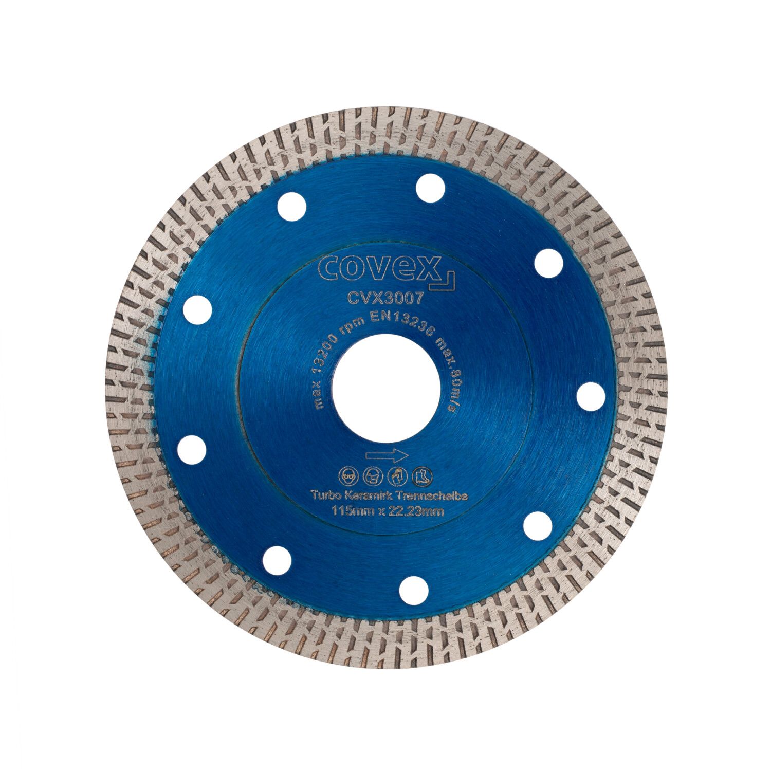 COVEX Premium Turbo Keramik Scheibe blau 115mm x 22.23mm