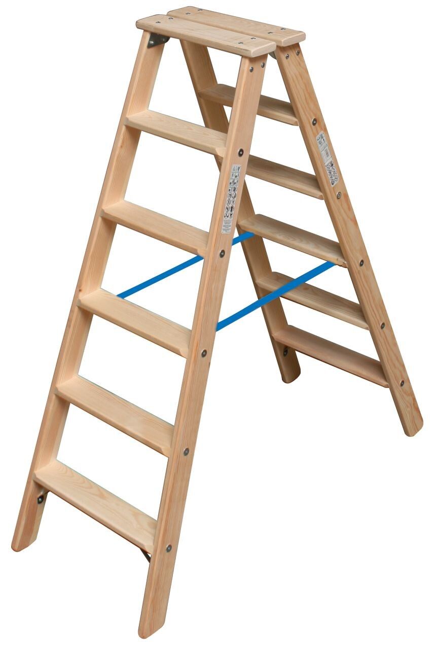 Holz-Bockleiter mit Stufen, Bild 3