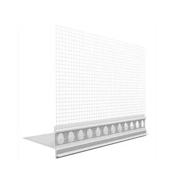 Tropfkanten PVC-Sockelprofil Praktika 50mm Länge= 2.50m, Karton mit 62.5lfm