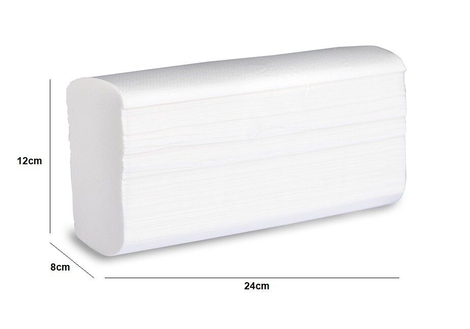 Z-FALZ Papierhandtücher 2-lagig Zellstoff weiss 24x23,5cm Karton à 3750 Stück, Bild 4