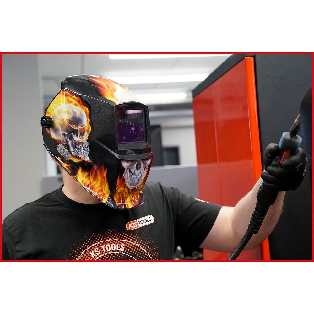 Automatik-Schweisser-Schutzhelm Flame Design, Bild 5