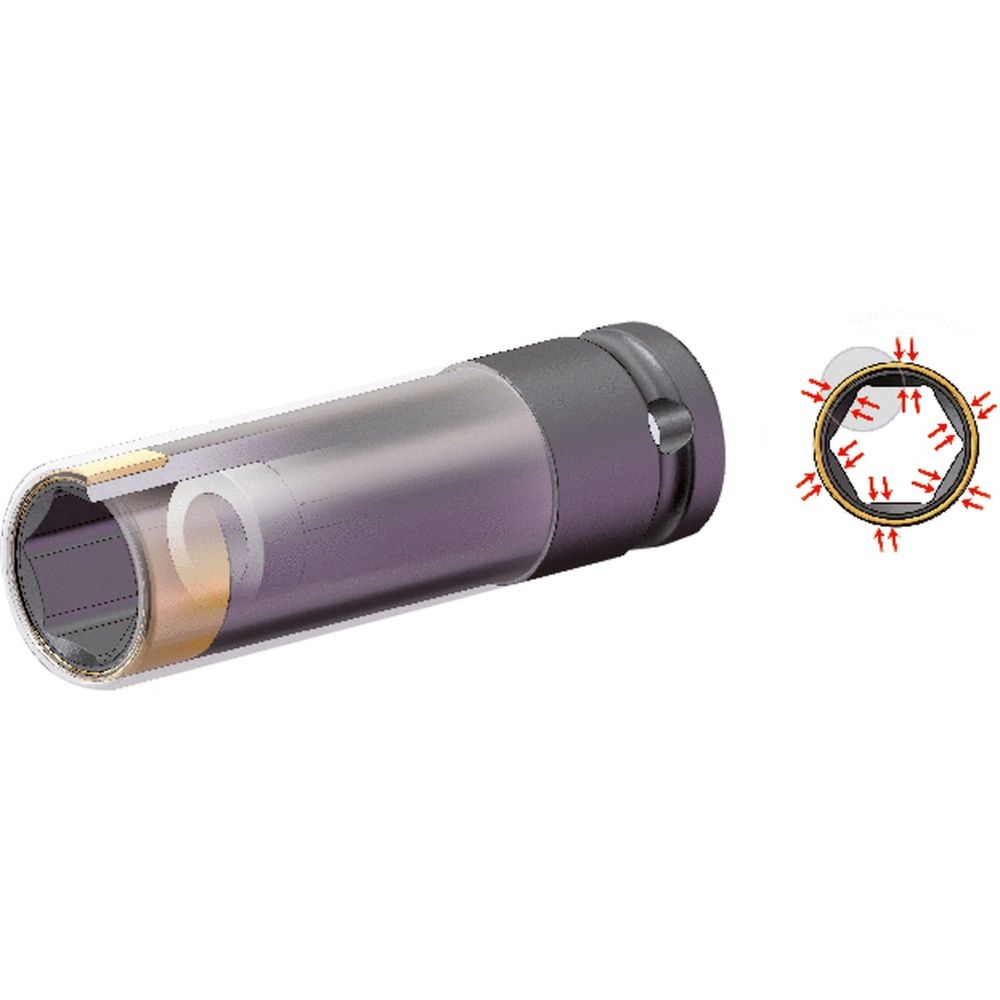 SlimPOWER Alu-Felgen Kraft-Stecknuss-Satz extra lang 3-tlg 1/2" 17 19 21mm, Bild 8