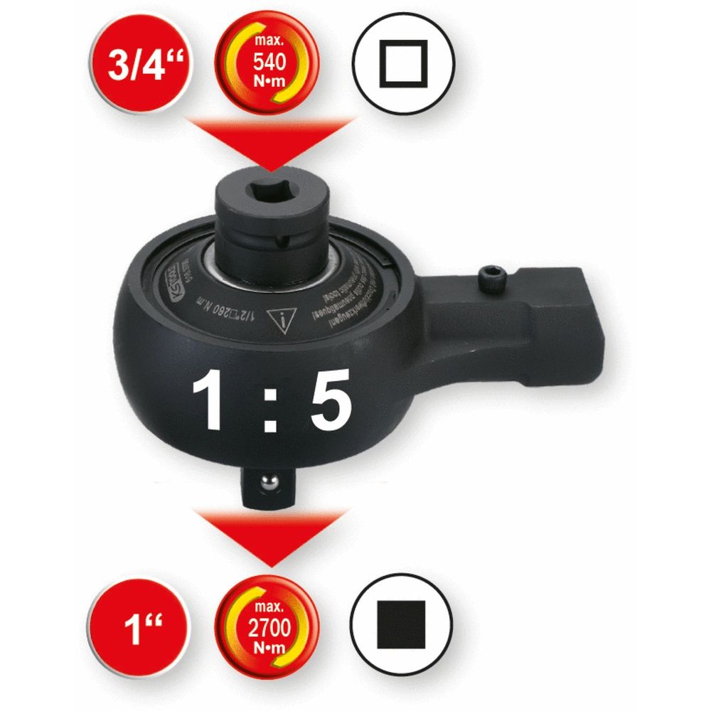 3/4" Universal Drehmoment-Vervielfältiger 2700Nm, Bild 8