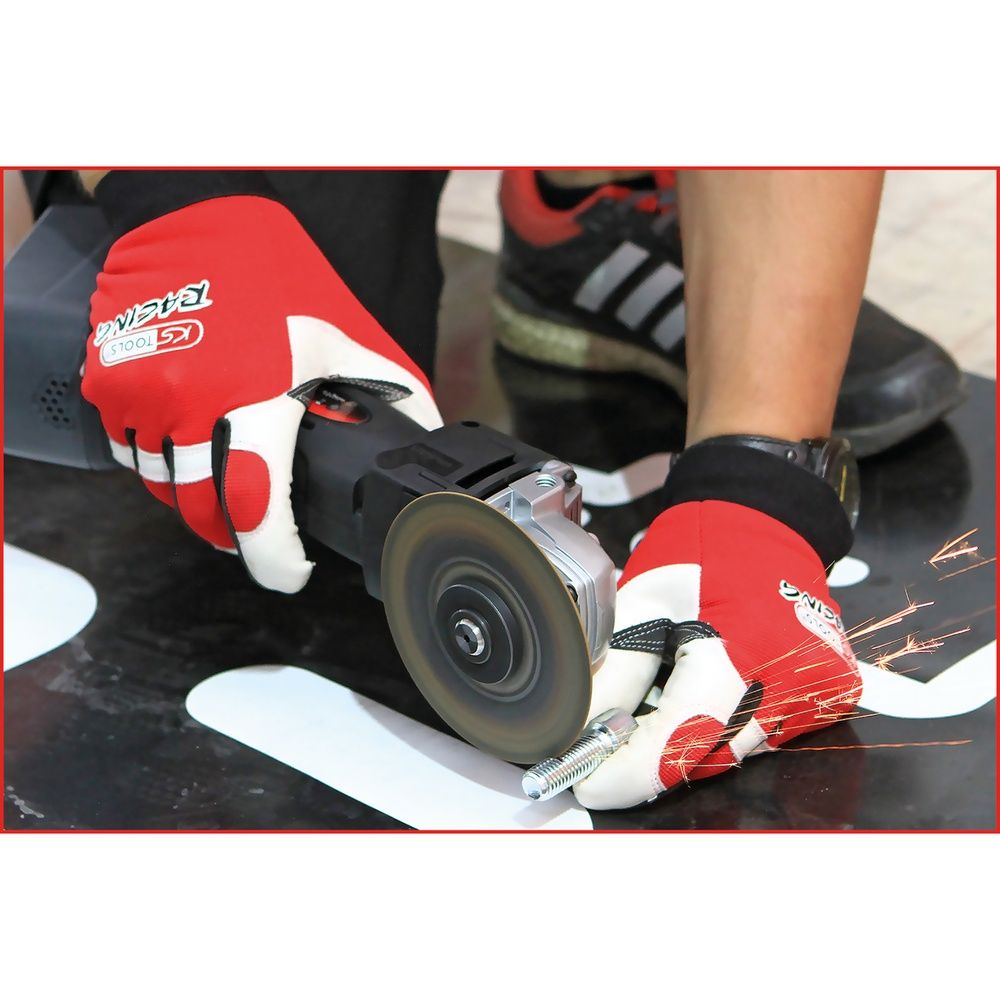 Leder-Mechaniker-Handschuh Vibrationsgedämmt, Bild 4