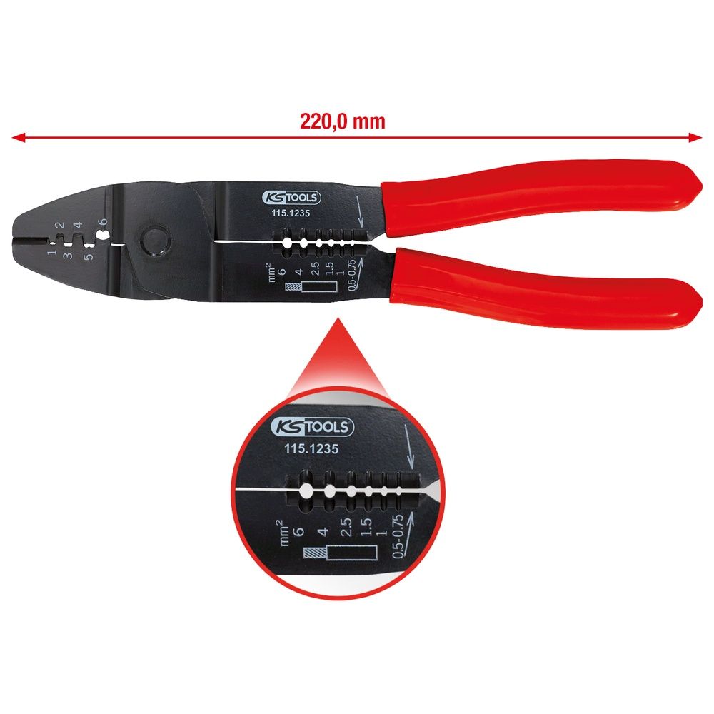 KS TOOLS Crimp-Zange einfach