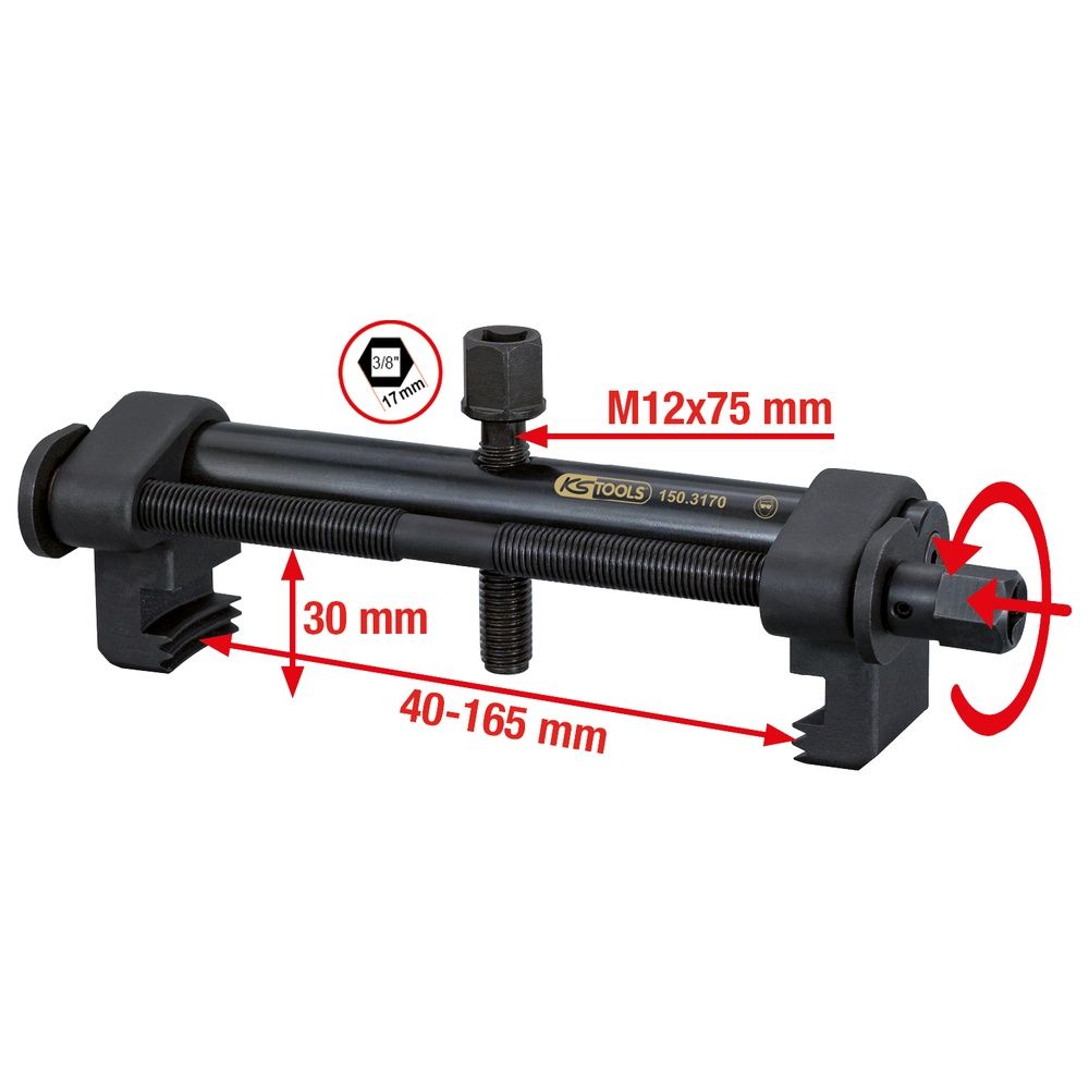 Universal-Rillen-Riemenscheiben-Abzieher Ø 40-165 mm