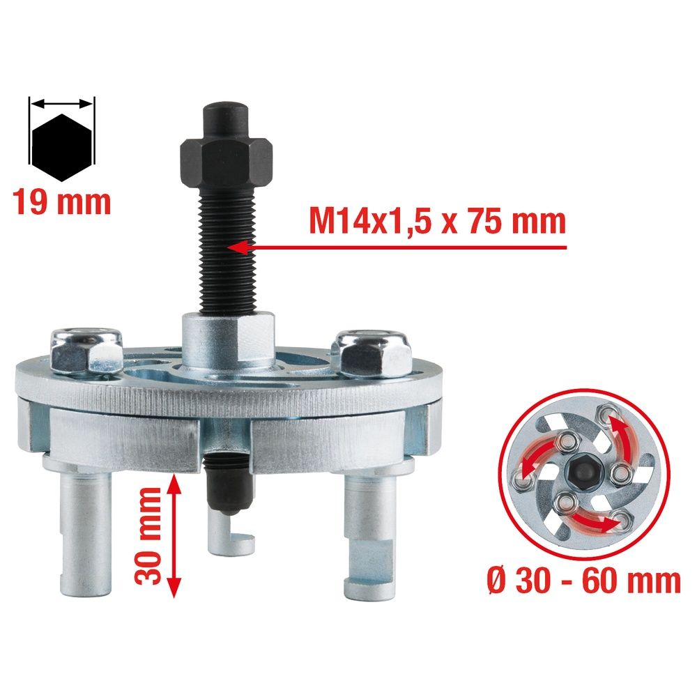 Universal-Riemenscheiben-Abzieher 3-armig, Bild 8