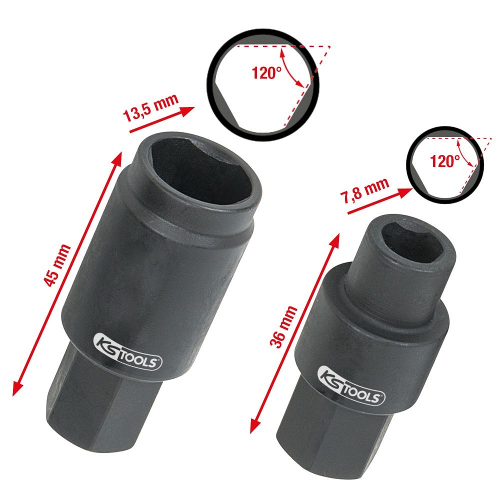 Bosch-Einspritzpumpen-Stecknuss-Satz 2-tlg