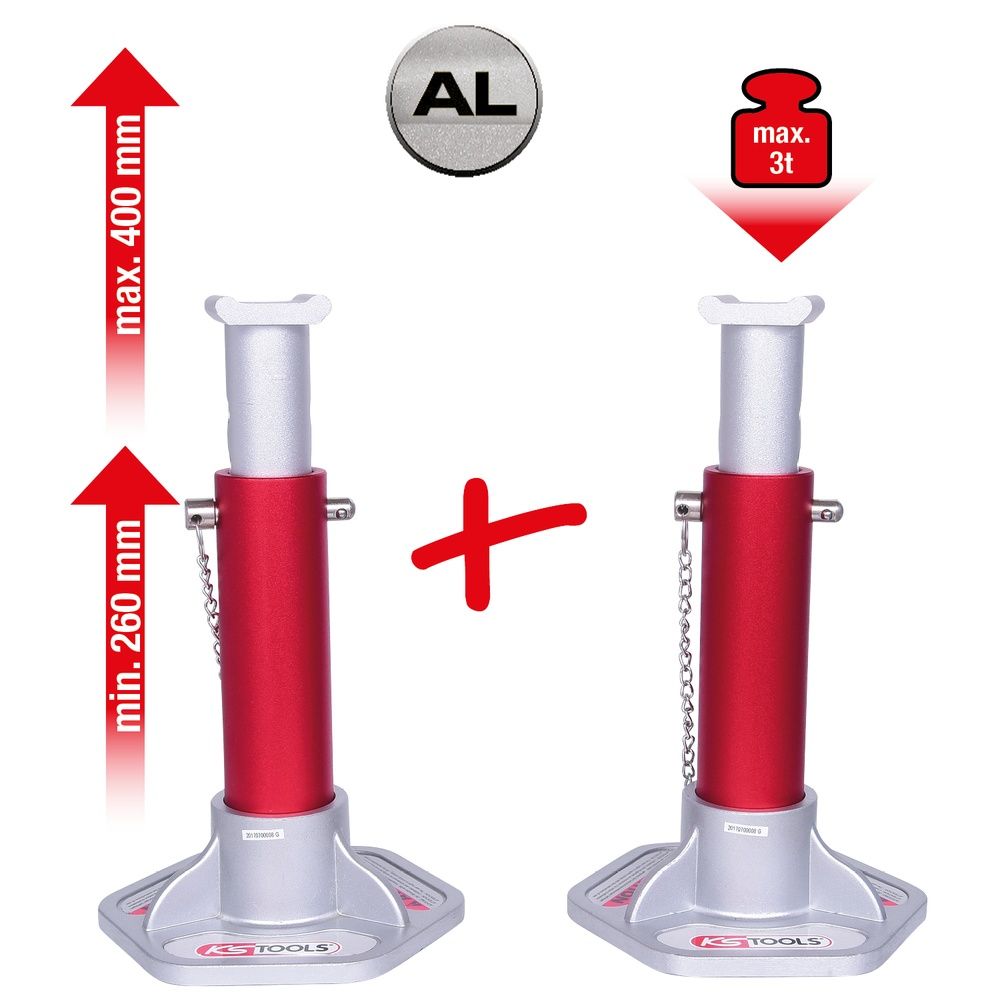 Aluminium-Unterstellbock-Set 2-tlg