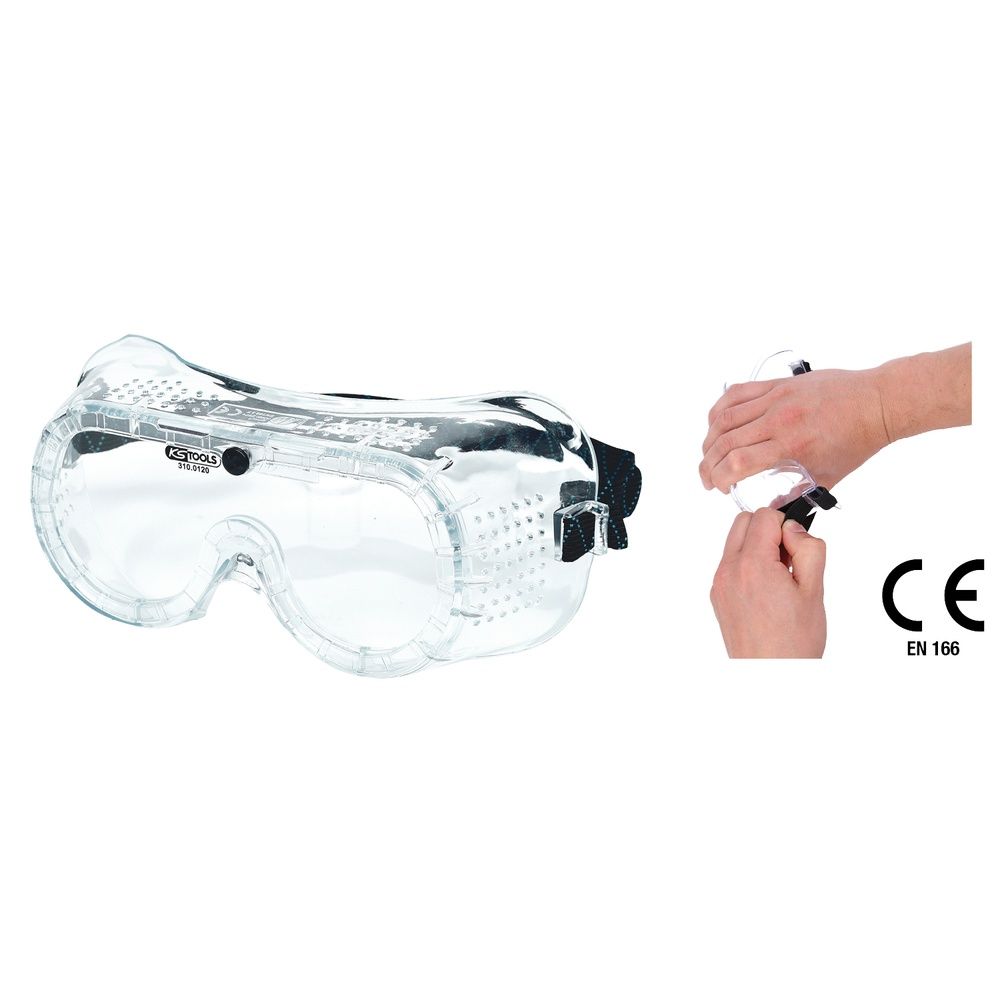 Schutzbrille mit Gummiband-transparent