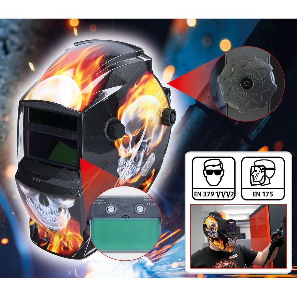 Automatik-Schweisser-Schutzhelm Flame Design