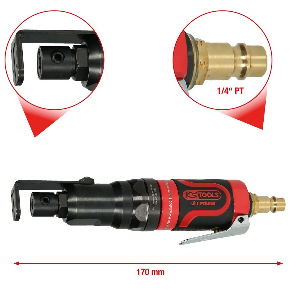 SlimPOWER Mini-Druckluft-Karosserie-Stichsäge 170mm