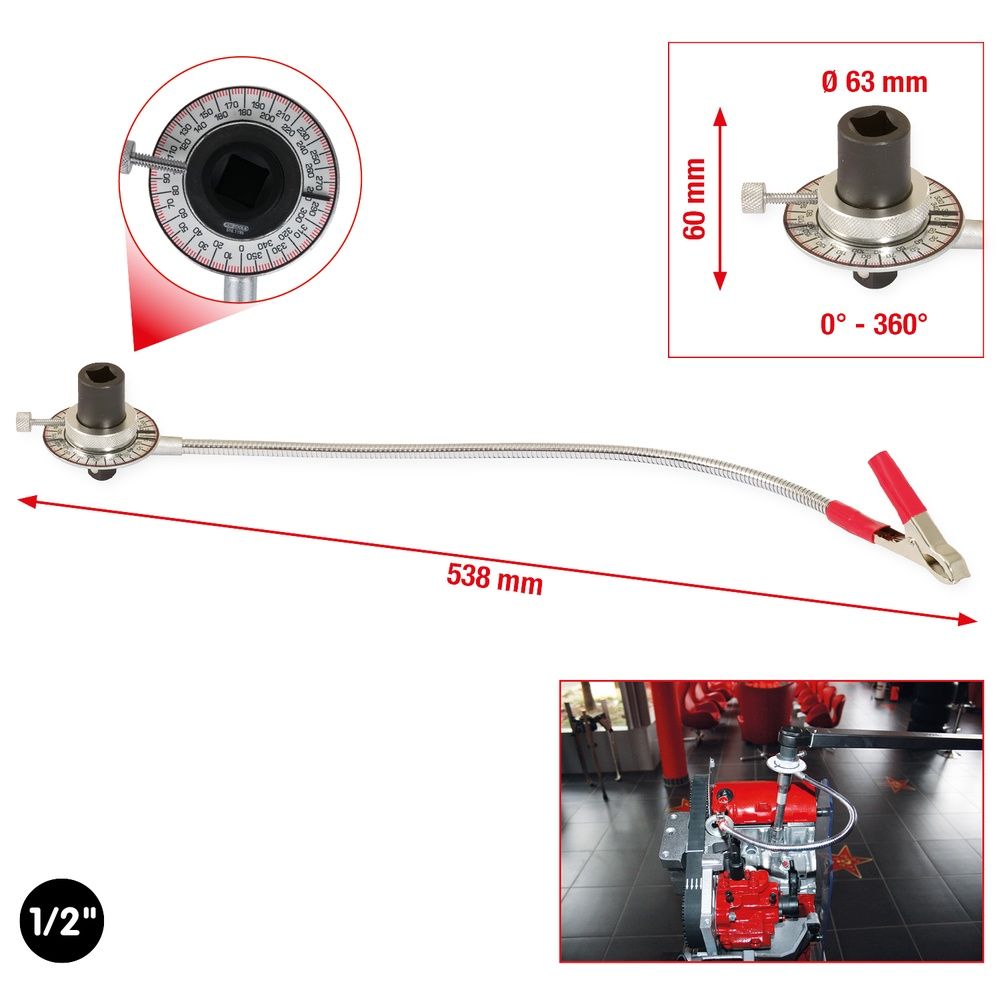 1/2" Drehwinkelmessscheibe Kralle