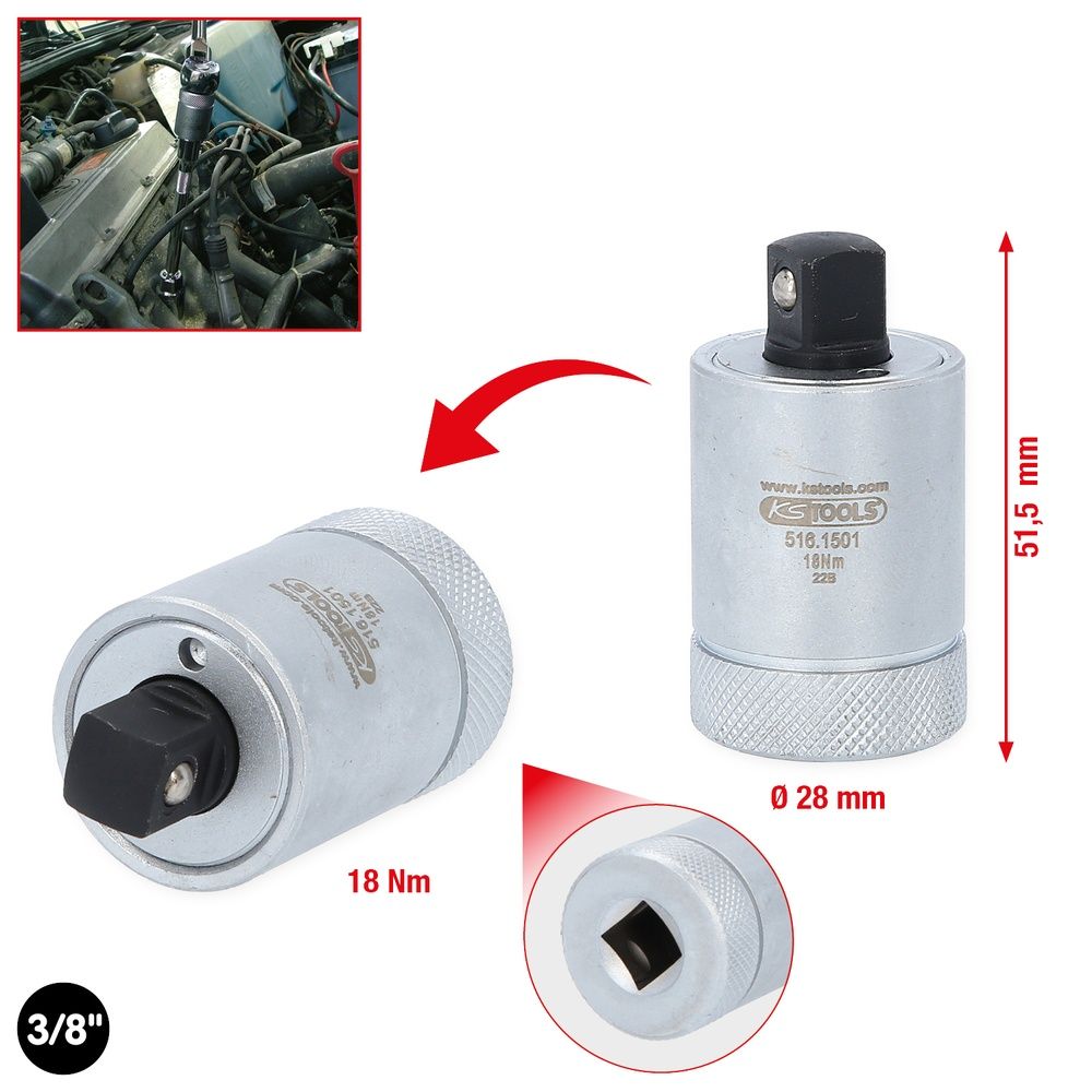 3/8" Drehmomentbegrenzer für Zündkerzen, Bild 10