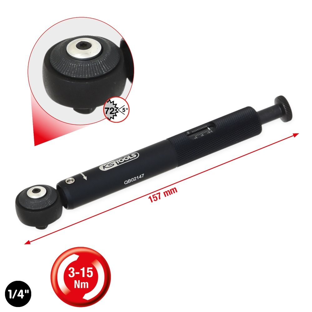 1/4" Mini Drehmomentschlüssel 3-15Nm