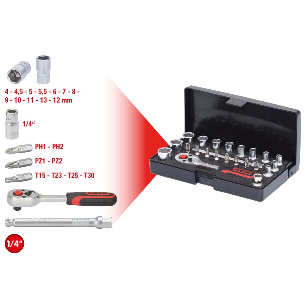 1/4" Steckschlüssel-Satz