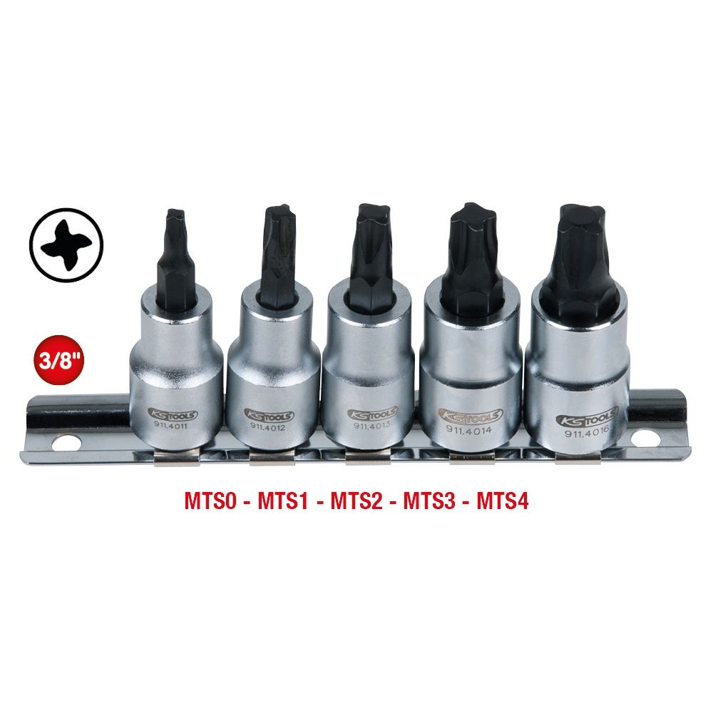 3/8" Bit-Stecknuss-Satz für MTS MORTORq®-Schrauben, 5-tlg