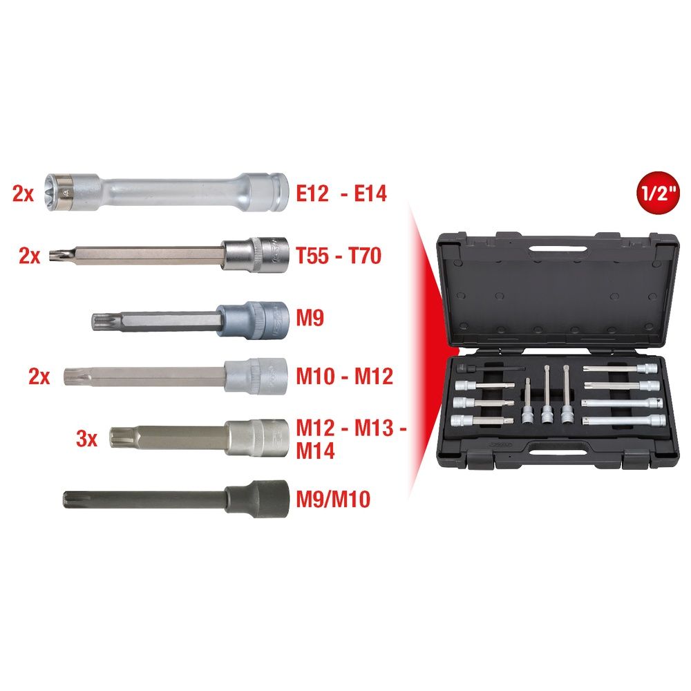 1/2" Zylinderkopf-Schrauben-Steckschlüssel-Satz