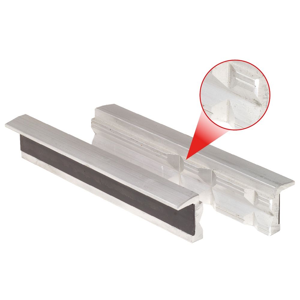 Aluminium-Schraubstock-Schonbacken mit Trapeznutzen 100mm