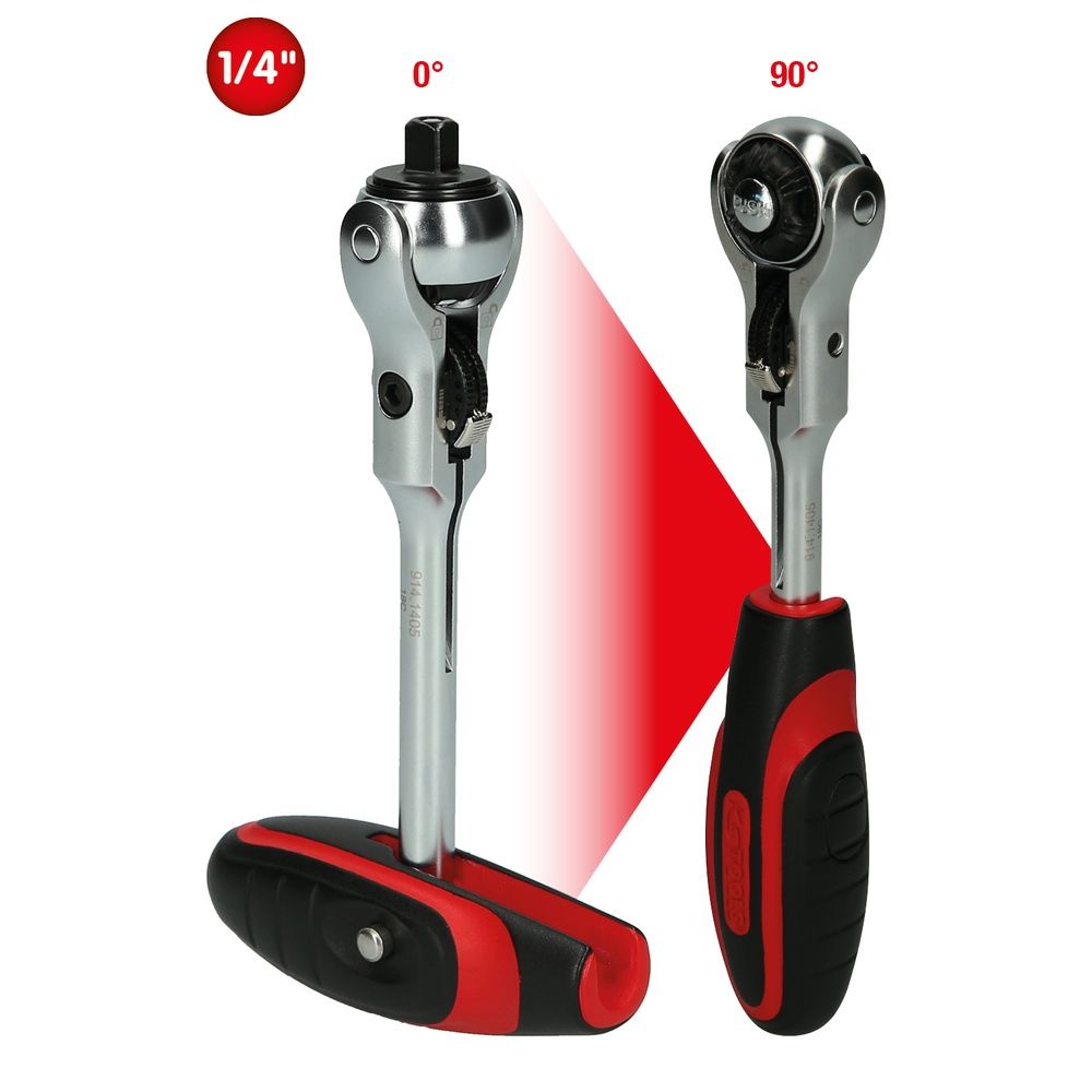 MODIFIX Mini-T-Griff-Schwenkkopf-Knarre 72 Zahn