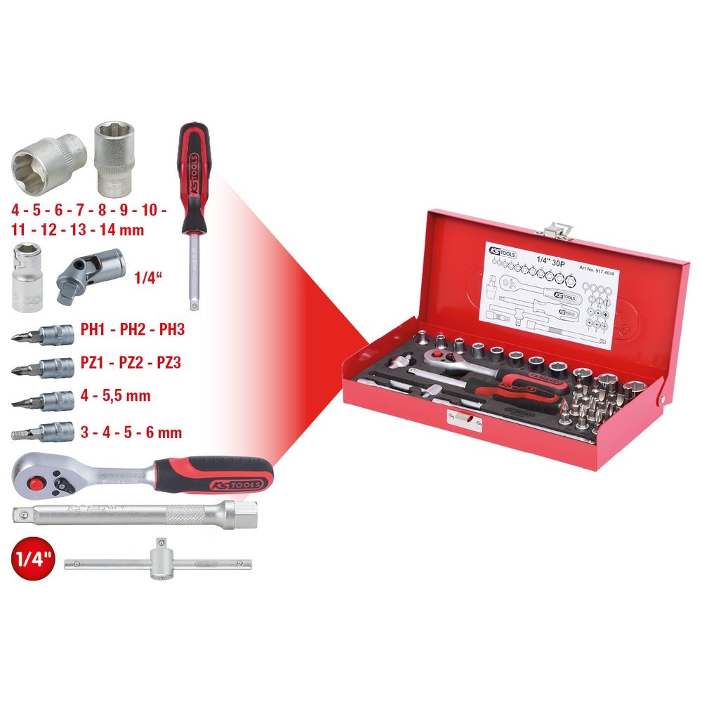1/4" Steckschlüssel-Satz, Bild 9