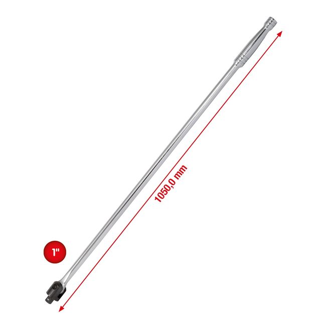1" CHROMEplus Gelenk-Steckgriff, 1050mm