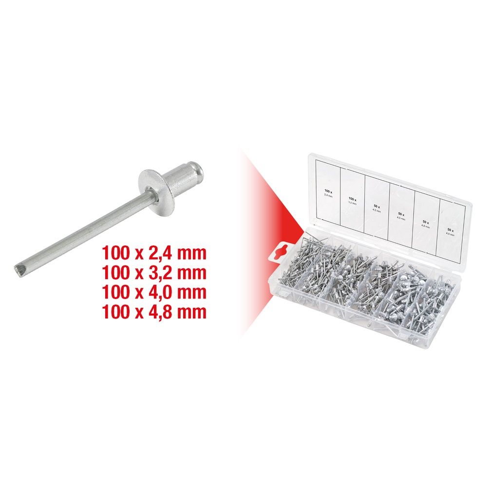 Sortiment Blindnieten 400-tlg