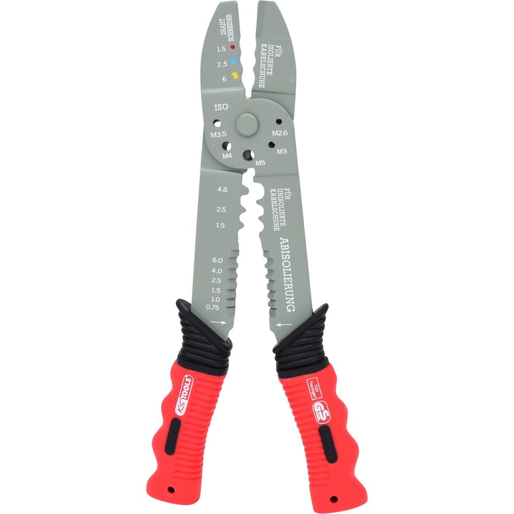 Multifunktions-Crimpzange für isolierte und unisolierte Kabelschuhe 220mm