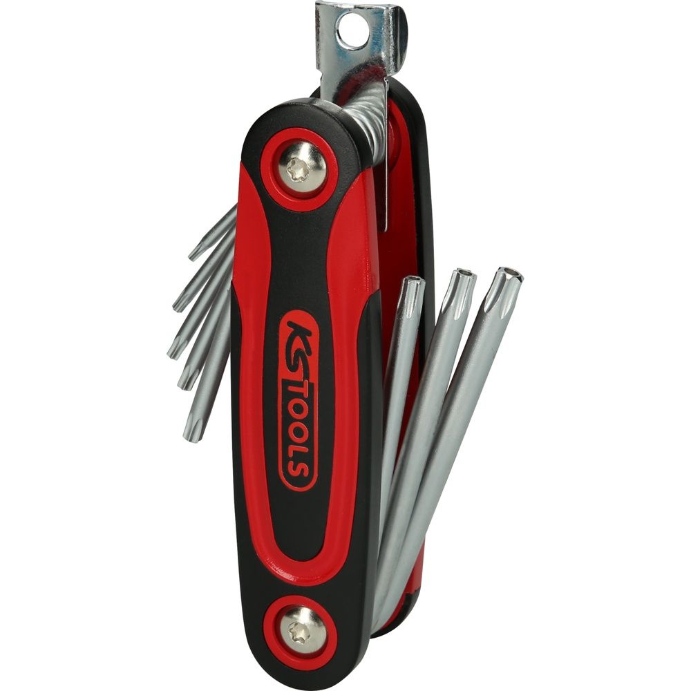 Torx-Winkelstiftschlüssel-Klapphalter Bohrung 8-tlg
