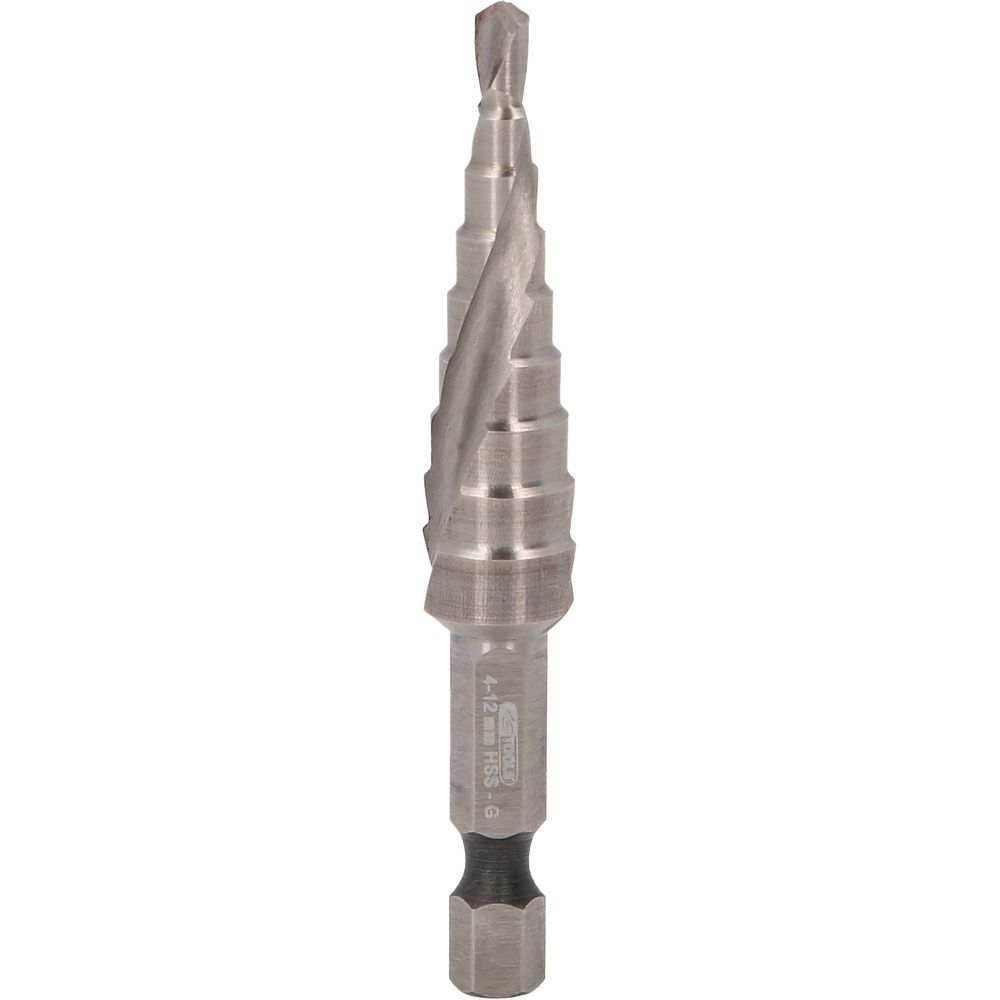 1/4" HSS Stufenbohrer-Bit,Ø 4-12mm, 9 Stufen
