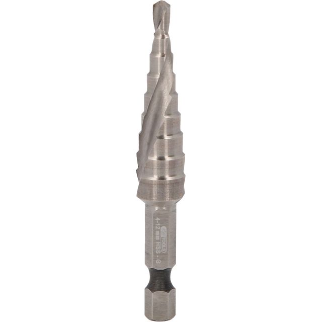 1/4" HSS Stufenbohrer-Bit,Ø 4-12mm, 9 Stufen