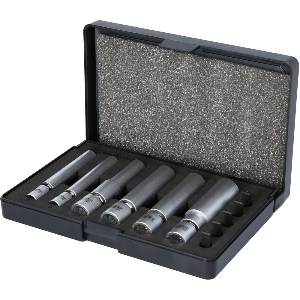 1/4" + 3/8" Spezial-Glüh- und Zündkerzen-Stecknuss-Satz mit Gelenk 11-tlg, Bild 2