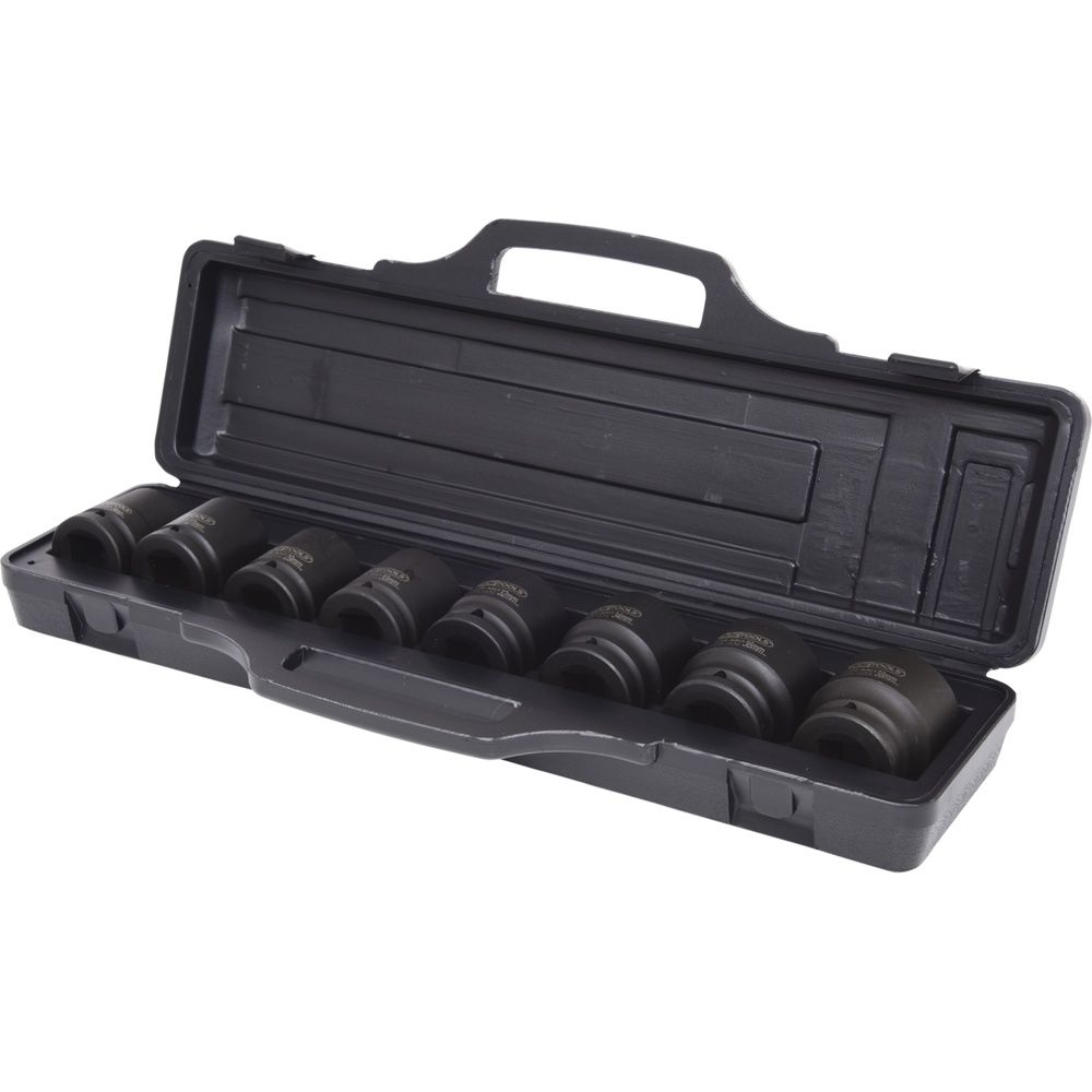 3/4" Sechskant-Kraft-Stecknuss-Satz, 8-tlg kurz, 24-38mm