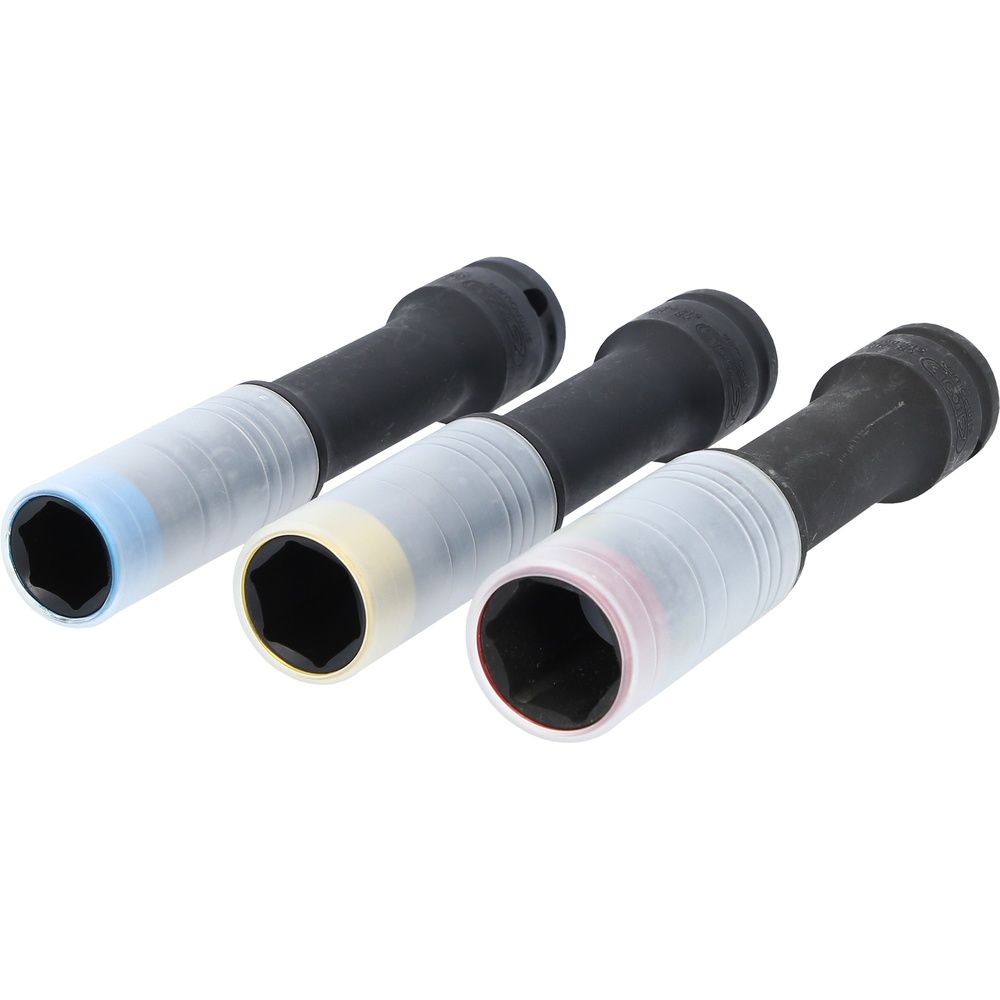 SlimPOWER Alu-Felgen Kraft-Stecknuss-Satz extra lang 3-tlg 1/2" 17 19 21mm, Bild 2