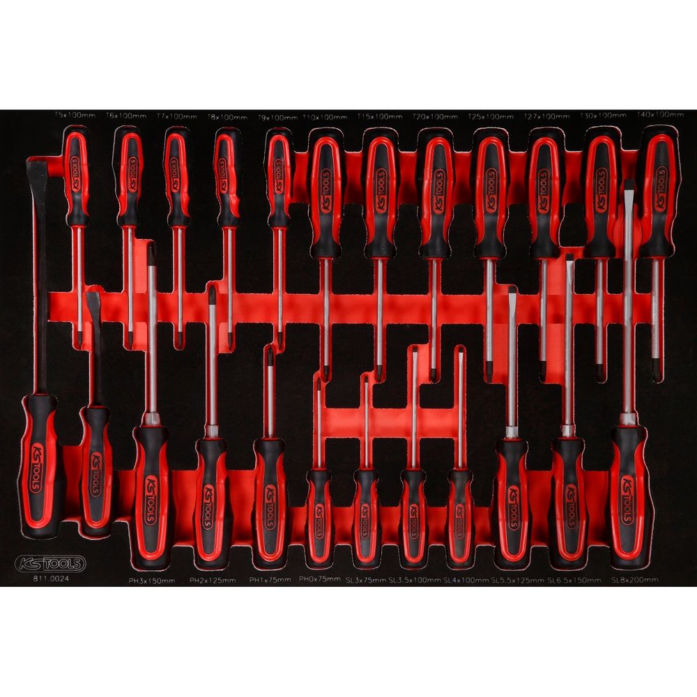 KS TOOLS Schraubendreher-Satz in Schaumstoffeinlage Grösse M 24- bis 41-tlg, Bild 5