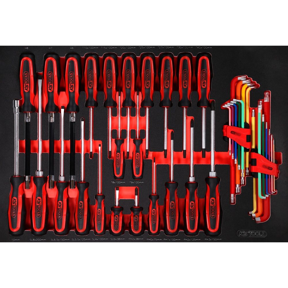 KS TOOLS Schraubendreher-Satz in Schaumstoffeinlage Grösse M 24- bis 41-tlg, Bild 3