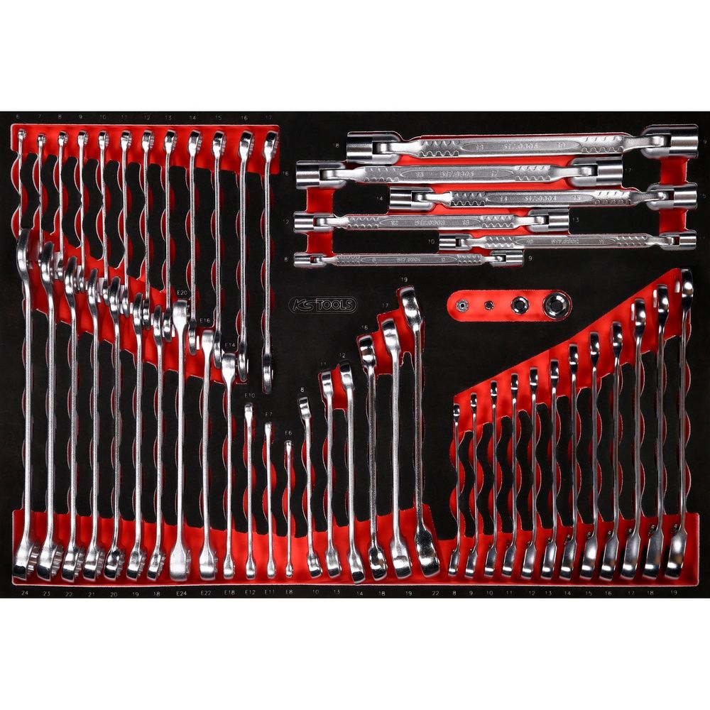 KS TOOLS Schraubenschlüssel-Satz in Schaumstoffeinlage Grösse M 24- bis 53-teilig, Bild 3