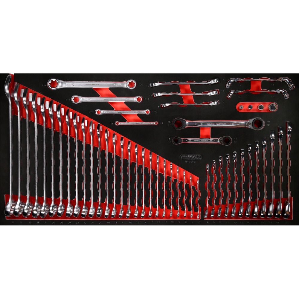 KS TOOLS Schraubenschlüssel-Satz in Schaumstoffeinlage Grösse L 53- bis 68-teilig, Bild 7