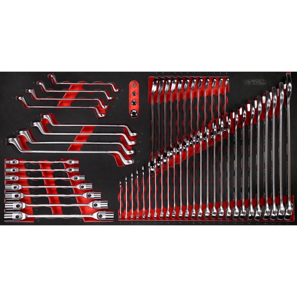 KS TOOLS Schraubenschlüssel-Satz in Schaumstoffeinlage Grösse L 53- bis 68-teilig, Bild 9