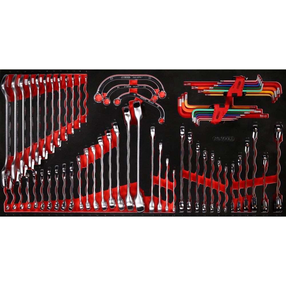 KS TOOLS Schraubenschlüssel-Satz in Schaumstoffeinlage Grösse L 53- bis 68-teilig, Bild 5