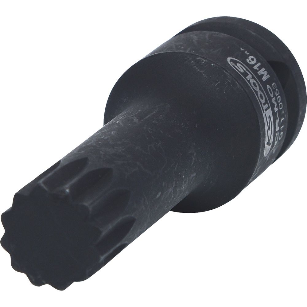 1/2" Kraft-Bit-Stecknuss Vielzahn lang M16
