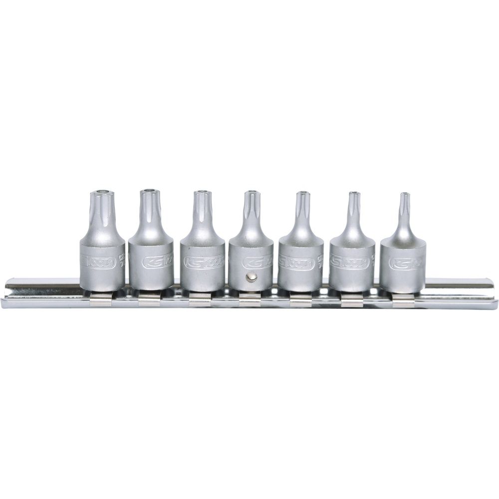1/4" Bit-Stecknuss-Satz für Fünfstern-Schrauben 7-tlg mit Stirnlochbohrung