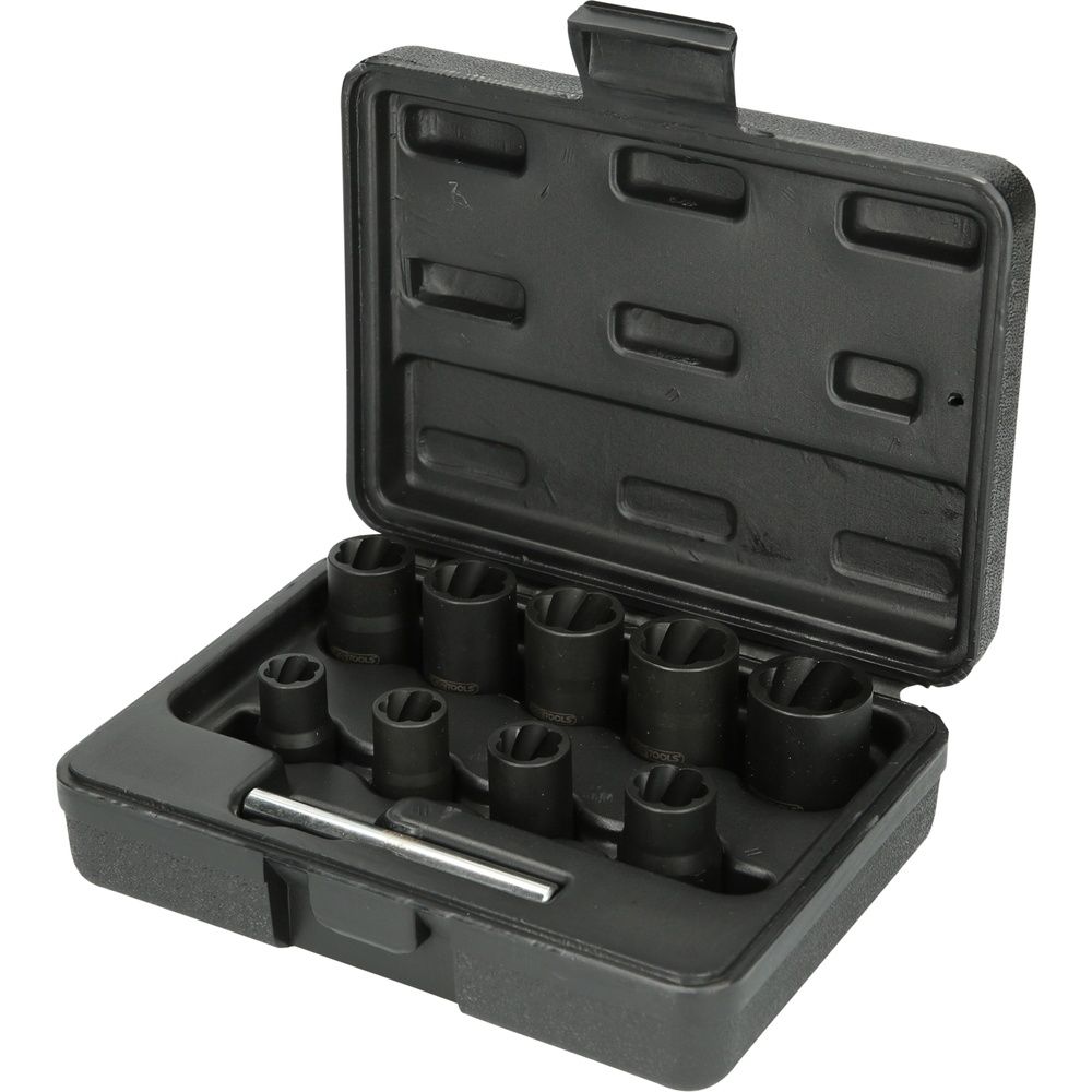 3/8" Spiral-Profil-Kraft-Stecknuss-Satz, 10-tlg